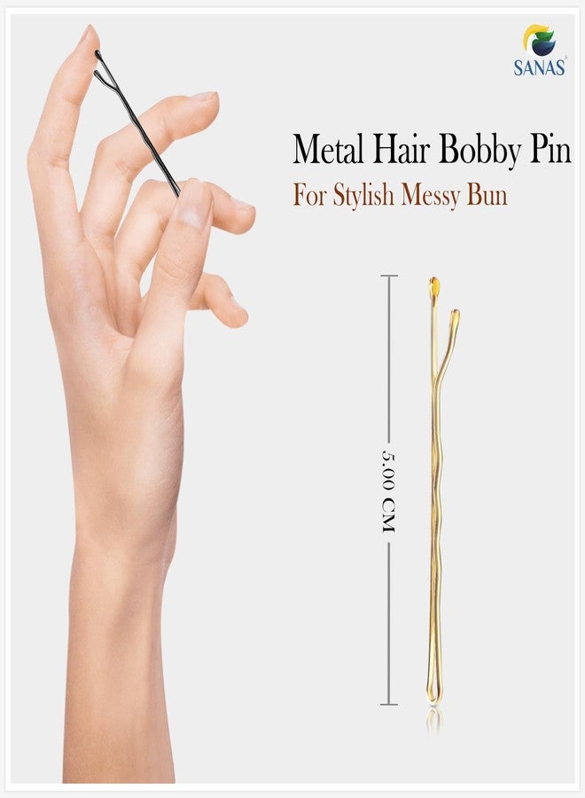 Sanas (250Pcs) Hair Pins For Women Wedding Hair Clips For Hair Styling Hair Pins For Girls Bobby Pins For Hair Stylish U Pin For Women Daily Use (250Pcs)(Bronze Gold Silver Brown Black) - Image 2