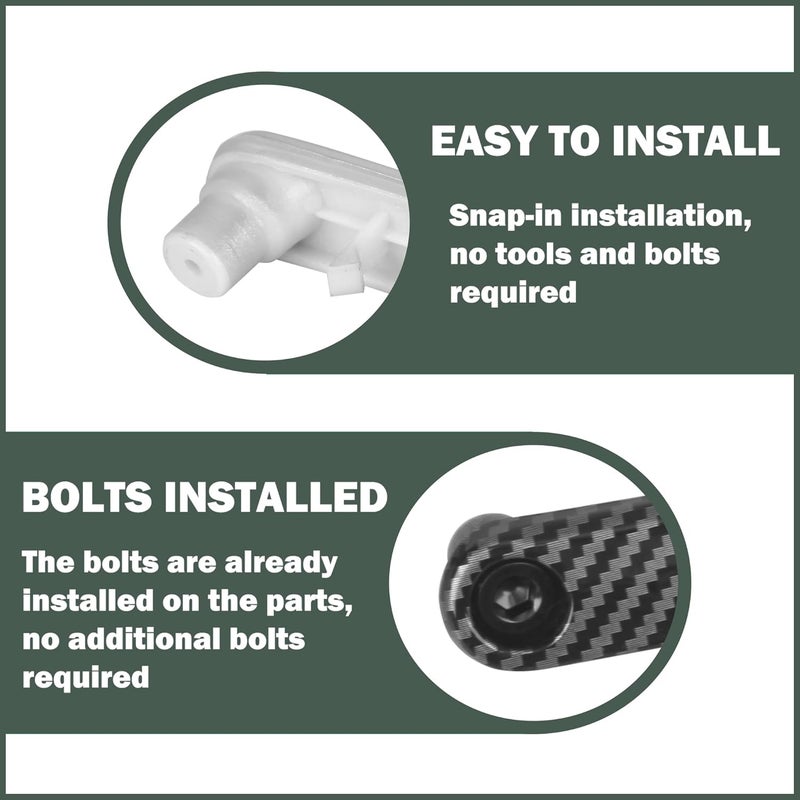 Phamyor Co-Pilot Grab Handle Insert Cover Trim for 2011-2017 Jeep Wrangler JK JKU - Image 4