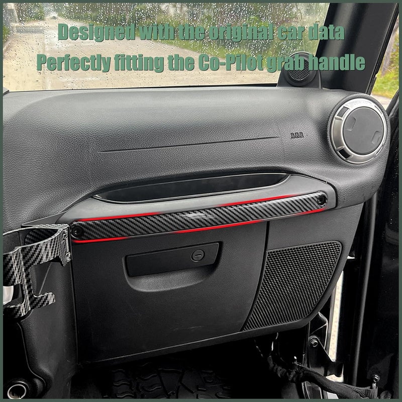 Phamyor Co-Pilot Grab Handle Insert Cover Trim for 2011-2017 Jeep Wrangler JK JKU - Image 5