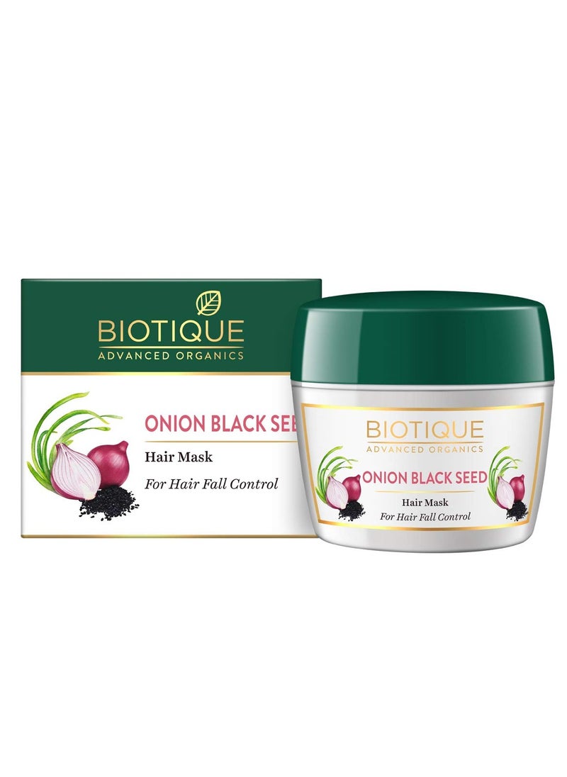 Biotique Onion Black Seed Hair Mask, Ideal for Hair Fall Control, 175g | Hair Nourishment, Hairfall  - Image 1