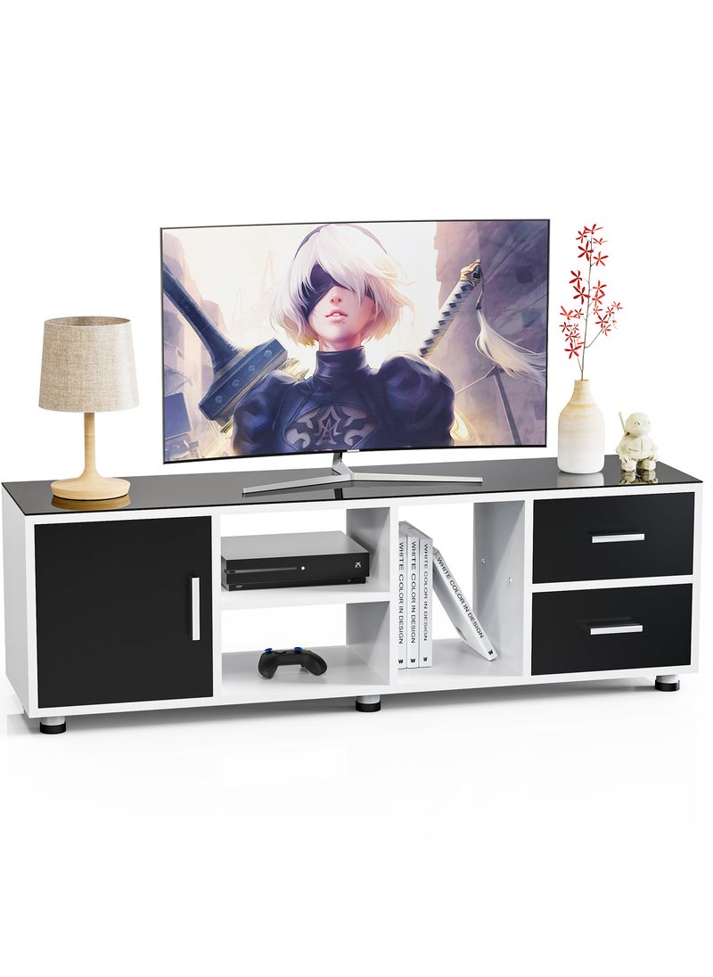 TV TABLE(140cm),Extendable TV Stand with Storage,TV cabinet for 55 to 120 inch TV, Entertainment Center with Storage,2 Cabinet Media Console Table for Living Room, Bedroom Furniture - pzsku/ZCB32E25C930B49E916F4Z/45/_/1727577532/de00c753-355f-4102-8c78-af0a52c8955a