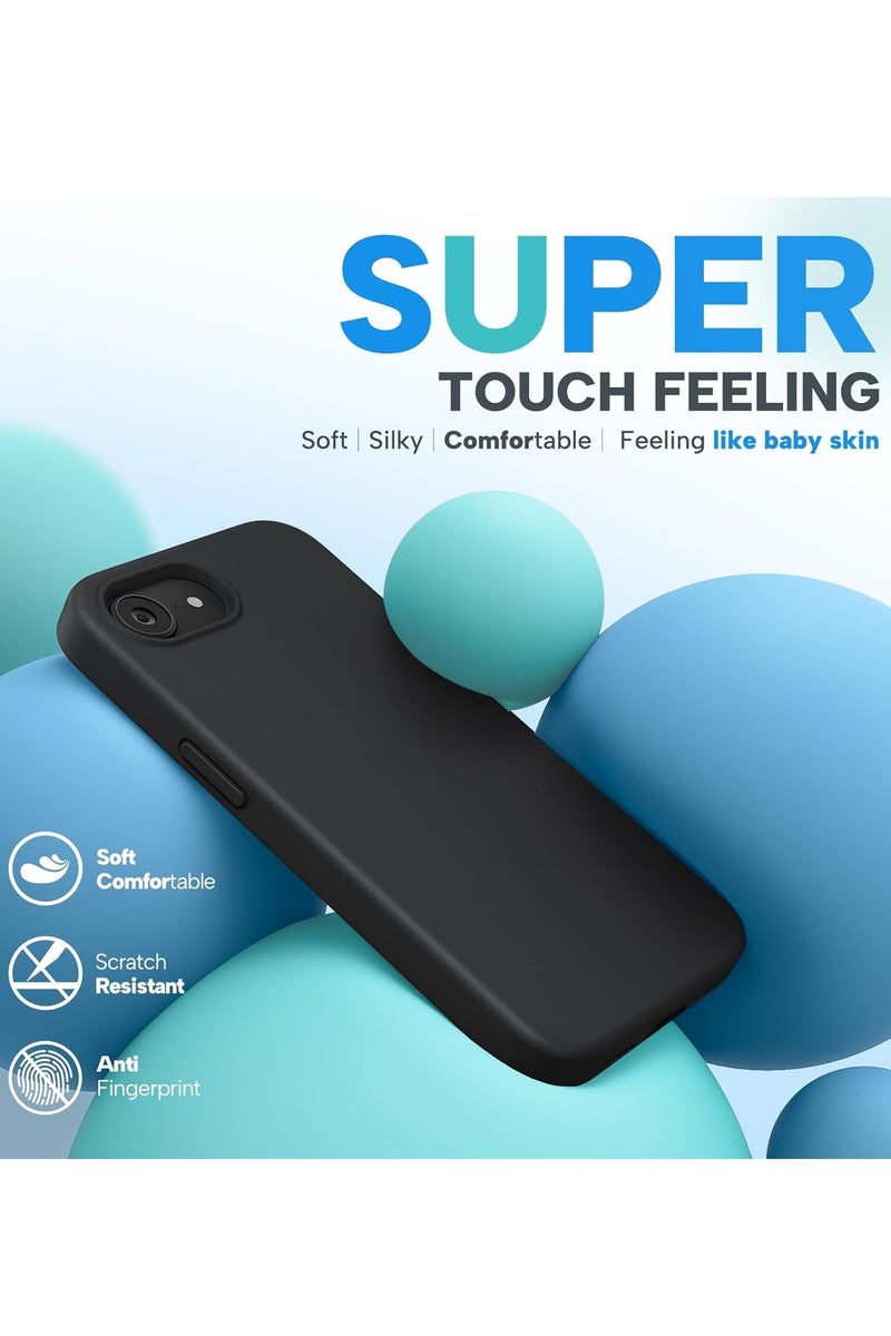 BORTONY iPhone 16e 6.1-Inch Case Cover Liquid Silicone Anti-Scratch Case Shockproof Soft Slim Camera Protection Cover For iPhone 16e 6.1-Inch - Image 3