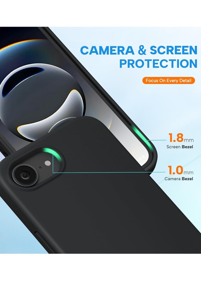 BORTONY iPhone 16e 6.1-Inch Case Cover Liquid Silicone Anti-Scratch Case Shockproof Soft Slim Camera Protection Cover For iPhone 16e 6.1-Inch - Image 5