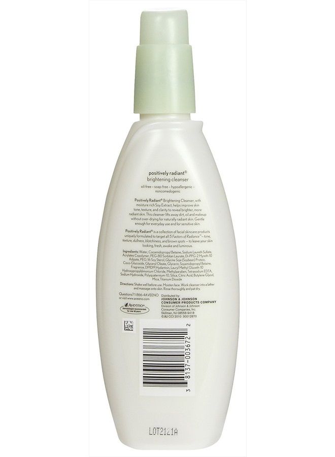 Aveeno Active Naturals Positively Radiant Cleanser, 6.7 Fl Oz - Image 2