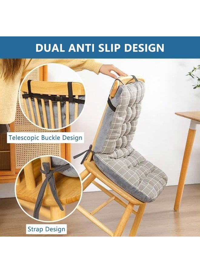 XiuWoo Chair Cushion Office Chair Pad with Fixing Band Chair Seat Cushion for Home Office Outdoor - Image 2