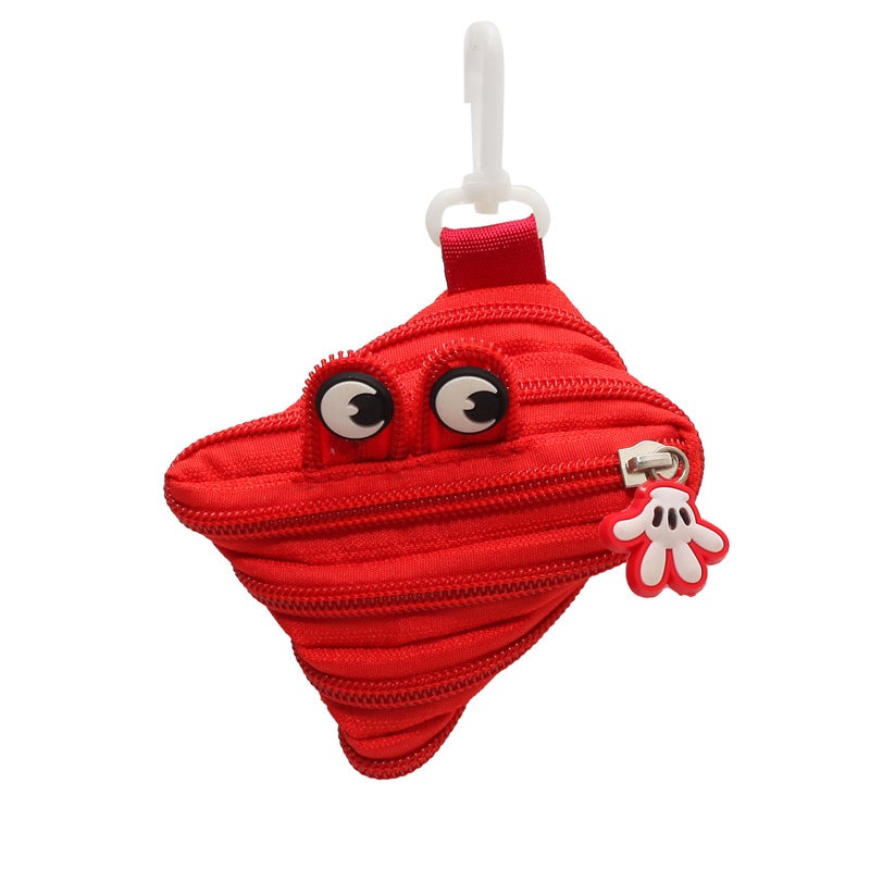 Quirky Monster Zipper Keychain Mini Cute Charm Holder - Image 1
