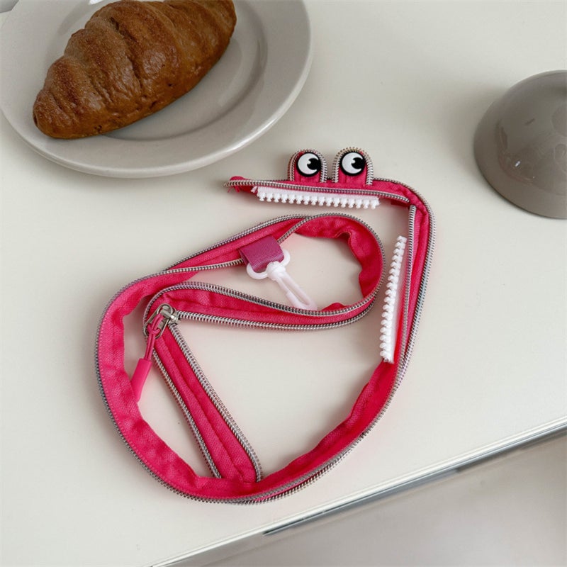 Quirky Monster Zipper Keychain Mini Cute Charm Holder - Image 2