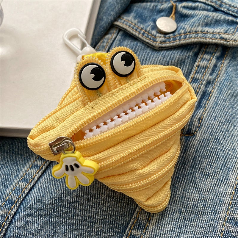 Quirky Monster Zipper Keychain Mini Cute Charm Holder - Image 5