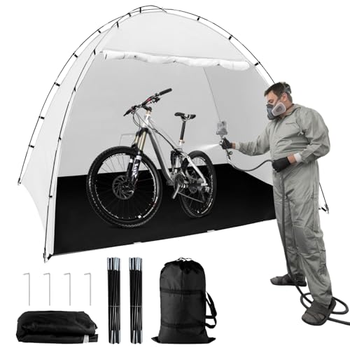 OKYUK Professional Spray Paint Booth Tent (10x10x6.3ft) – Built-in Floor, Mesh Walls & Hooks | Portable Enclosure for Furniture, Crafts & DIY Painting. (10×10×6.3ft) - Image 1