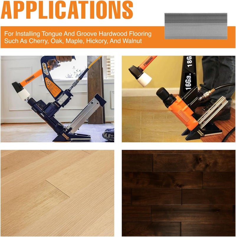Freeman Flooring L-Cleats | 16 Gauge | 2 Inch | Glue Collated | Serrated Steel | 1,000 Count | Hardwood Floor Installation, Tongue & Groove, Cherry, Oak, Maple, Hickory, Walnut | FNL-2 - Image 3