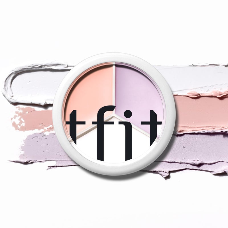 TFIT MultiUse Pot Concealer Triple Palette HighPigmented Full Coverage CreaseProof Korean Concealer for Dark Circles Redness Blemishes B01 Corrector 052 Oz