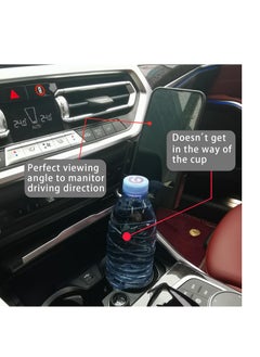 Excefore 2-in-1 Multifunctional Car Cup Holder Phone Mount, Large Capacity 9.2In Waterproof ABS Vehicle Cup Holder Expander, Universal Durable Automotive Smartphones Mount Accessories (Black)  - Image 3