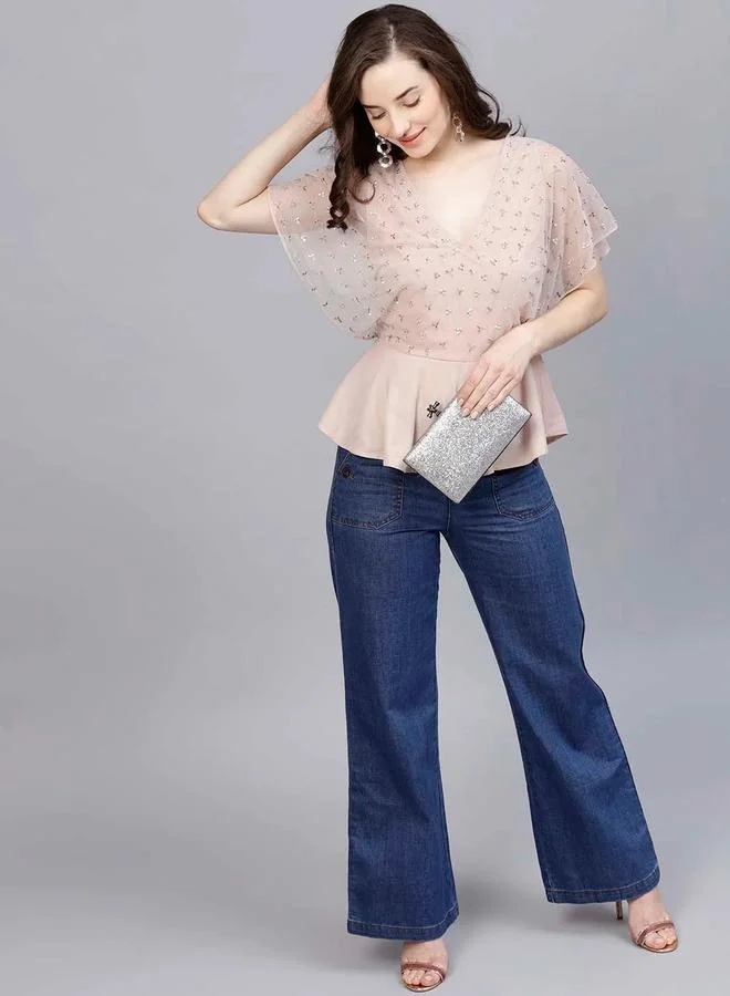 STREET 9 STREET 9 Women Embellished Peplum Top