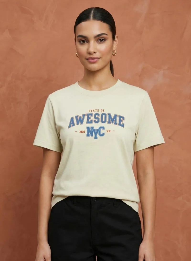 نوبيرو Nobero Women Graphic Printed T-shirt