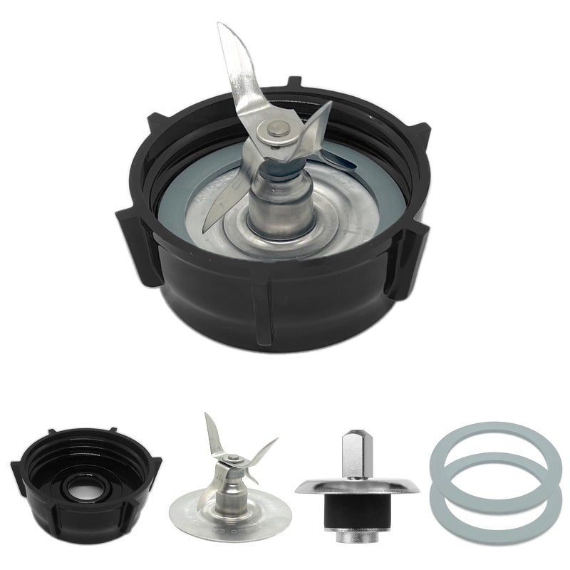 Kuntorie for Oster Blender Replacement Parts Blender Ice Crusher Blade with Jar Base Cap Coupling Stud Slinger Pin and 2 Rubber O Ring Sealing Ring Gasket
