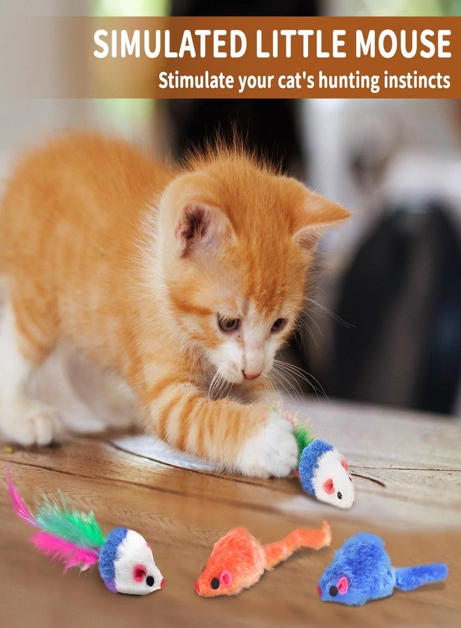 iCAGY 24-Piece Cat Toys Kit: Crinkle Balls, Bell Mice, Spring Toys - Assorted Colors for Indoor Cats Kittens - Image 3