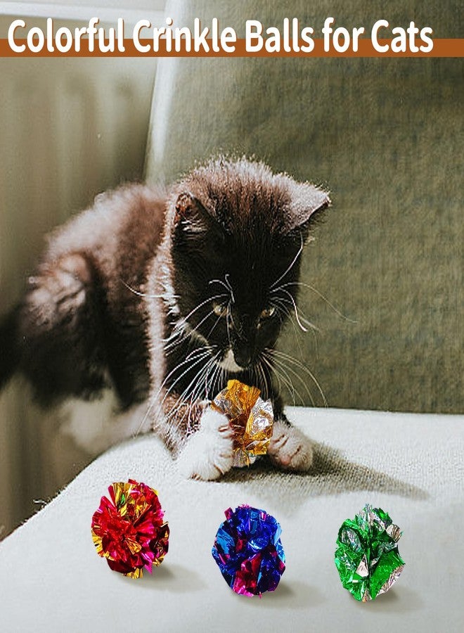 iCAGY 24-Piece Cat Toys Kit: Crinkle Balls, Bell Mice, Spring Toys - Assorted Colors for Indoor Cats Kittens - Image 4