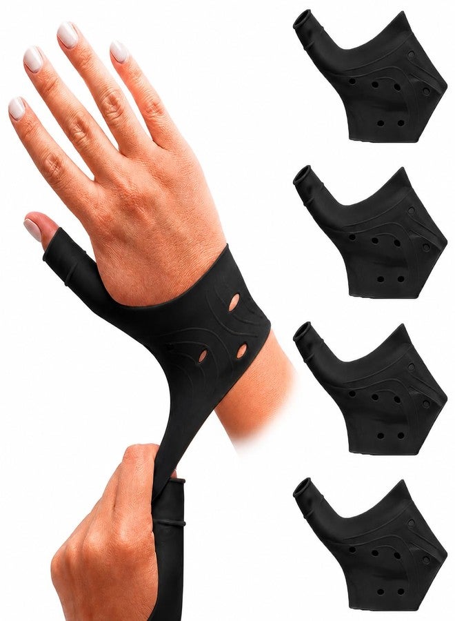 Dropsky Thumb Brace 4 Pack – Waterproof Thumb Splint with Gel Pad for Carpal Tunnel, Arthritis & Trigger Finger Relief – Adjustable Compression Wrist Stabilizer for Left & Right Hand - Black - Image 1
