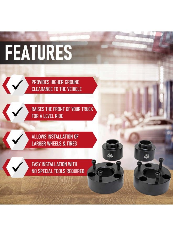 AA Ignition 3 Inch Front and 2 Inch Rear Leveling Kit, Compatible with Dodge Ram 1500 4WD - 2009-2018 4x4-3" Front, 2" Rear Strut Suspension Lift Spacers Set - Forged Aircraft Billet Aluminum Construction - Image 2