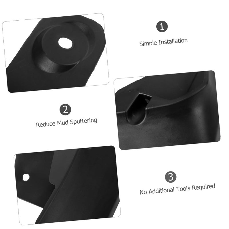 4Pcs Universal Car Mud Flaps Splash Guards Black Easy Install Mudguards - Image 4