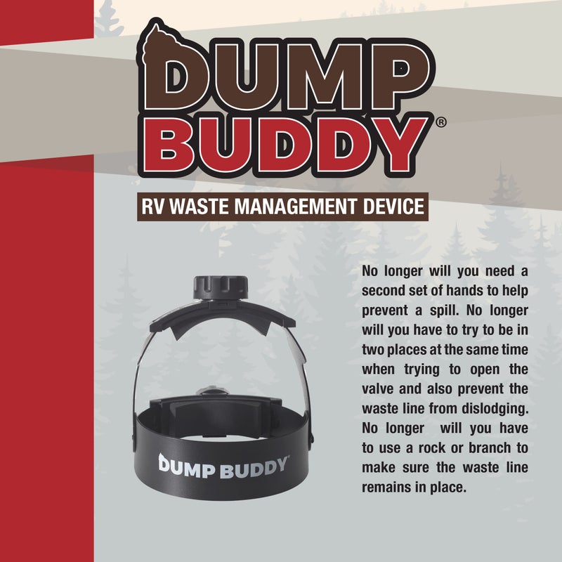 Dump Buddy RV Hose Fastening Device - Camper Sewer Accessory Reduces Accidental Spillage - RV Sewer Hose Support is a Must Have for RV Camping, Prevents Waste Lines from Dislodging While Dumping - Image 2