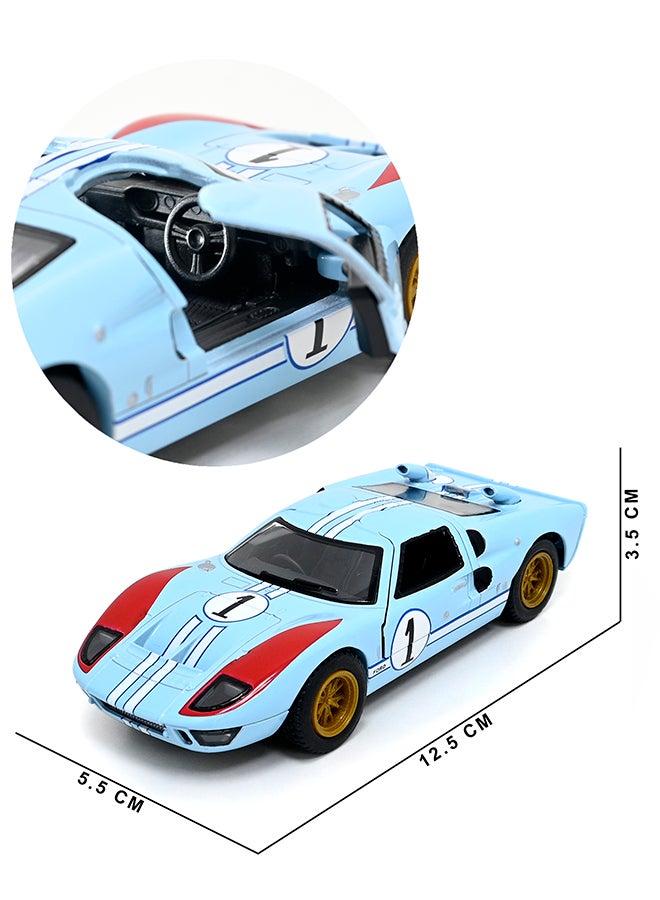 Kinsmart 1:32 1966 Ford GT40 MKII Heritage Edition Die-Cast Model Car – Pull Back Toy for Kids & Collectors - Image 4