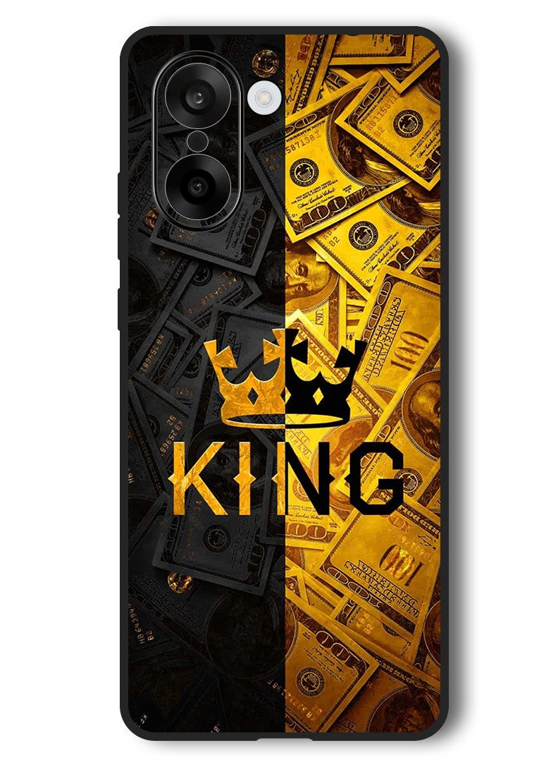 Theodor Case Compatible with OnePlus Nord CE 5 6.77 Inch Protection Shockproof Bumper Cover King Gold - Image 1