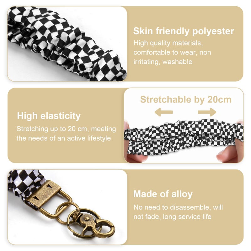 Pqjsjdr 2 Set Scrunchie Lanyards For Id Card Badges Holder  And Keys Scrunchy Cute Neck Keychain With Clip Closure Stretchy Lanyards Cut-E Gift For Teacher Women  Men  Nurses - Image 4