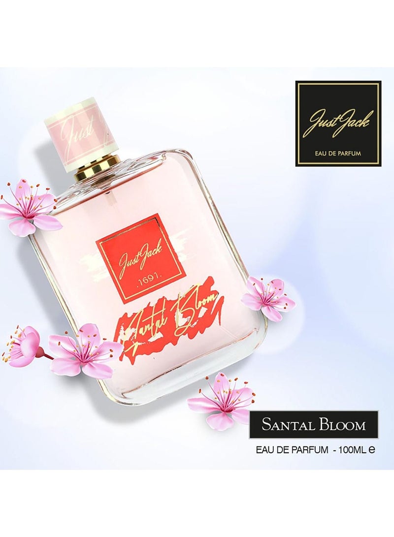 Just Jack Santal Bloom Perfumes For Men and Women, Eau De Parfum 100ML, For Him Long Lasting Fragrance