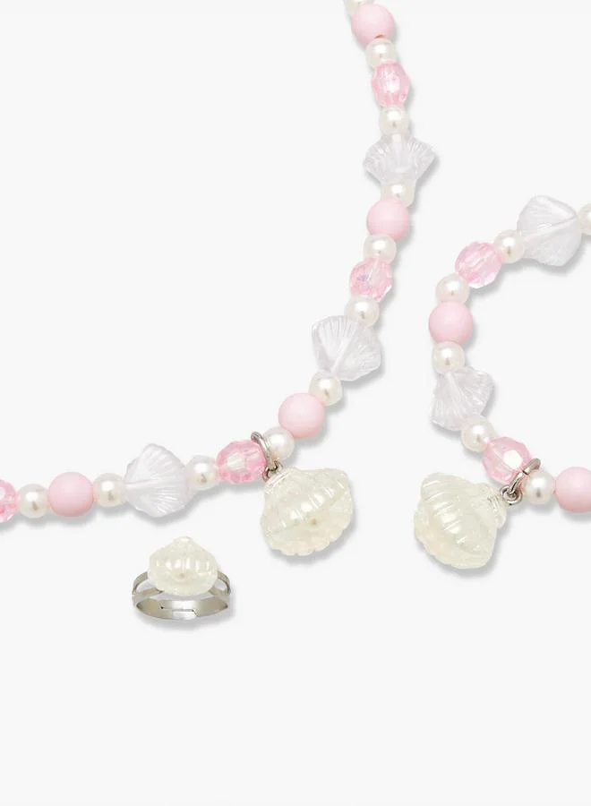 Flora Bella By Shoexpress MULTICOLOUR Floral Bella Jewellery Set With Seashell Charm for Women | Best Price UAE