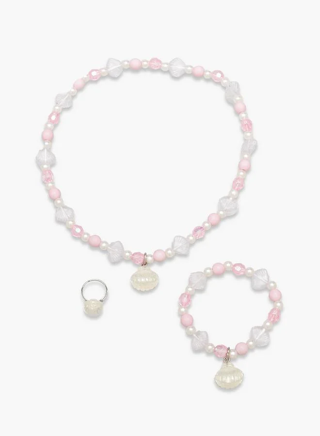 Floral Bella Jewellery Set With Seashell Charm