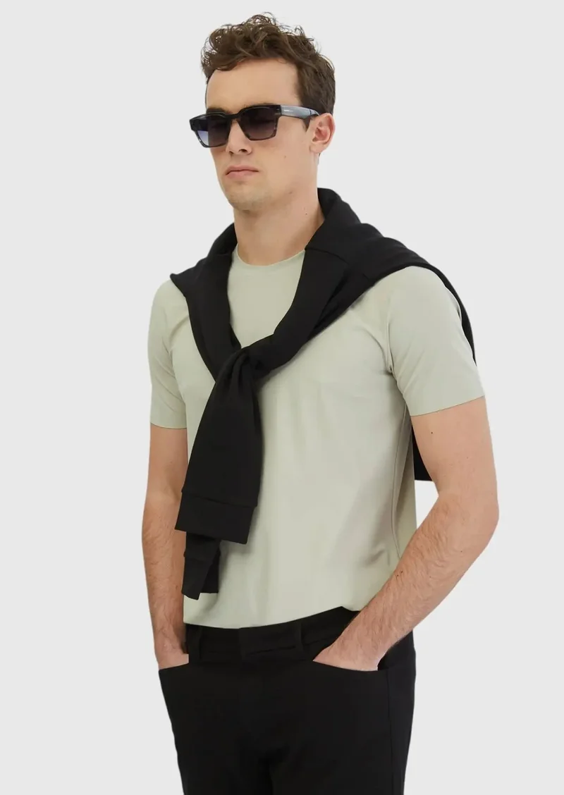 رامسي تيشيرت ستون بلين ذو رقبة دائرية