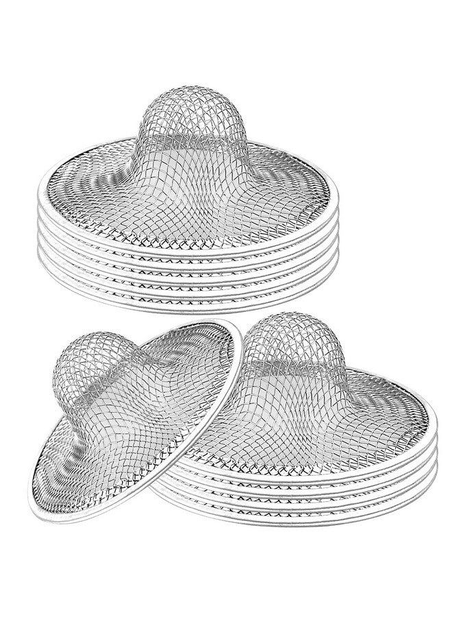 Rainmae 10pcs Mesh Sink Strainer, 2.75" Top/1" Stainless Steel Slop Basket Filter Trap, Metal Kitchen Drain Strainer, Hair Basket Drain - Fits Most Kitchen Sinks, Bathroom Sinks,Shower Drains,Floor Drain  - Image 1