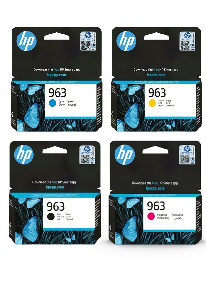 HP خراطيش الحبر الأصلية 963 عبوة مكونة من 4 قطع - Image 1