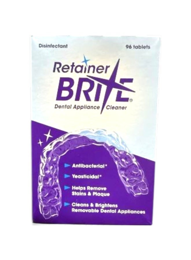 Retainer Brite Tablets for Cleaner Retainers and Dental Appliances - 96 Count Packaging May Vary - Image 1