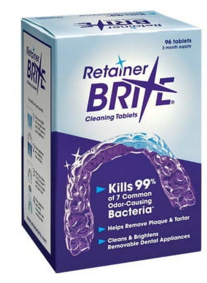 Retainer Brite Tablets for Cleaner Retainers and Dental Appliances - 96 Count Packaging May Vary - Image 3