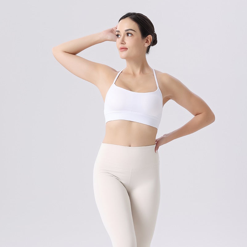 Yoga clothing bra women''s sports underwear double-sided sanding tight thin belt Y-shaped beautiful back fitness jogging vest bra - Image 5