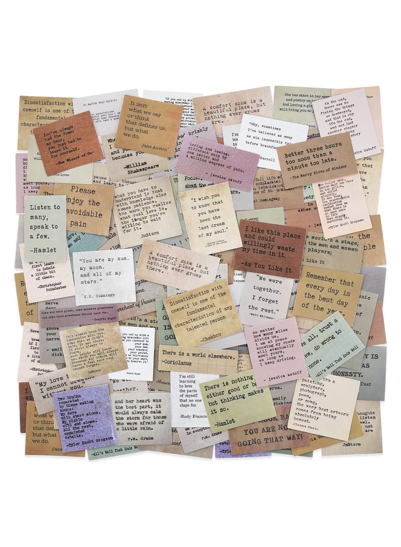 SYOSI 180 Pcs Motivational Quotes Stickers Inspirational Vintage Journaling Stickers Retro Typewriter Style Stickers Famous Words Phrases Aesthetic Scrapbook Supplies for Planner Junk Journal Bullet - Image 1