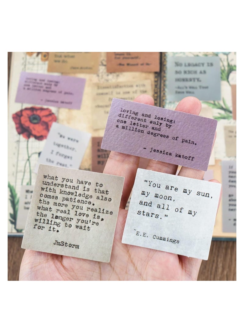 SYOSI 180 Pcs Motivational Quotes Stickers Inspirational Vintage Journaling Stickers Retro Typewriter Style Stickers Famous Words Phrases Aesthetic Scrapbook Supplies for Planner Junk Journal Bullet - Image 4