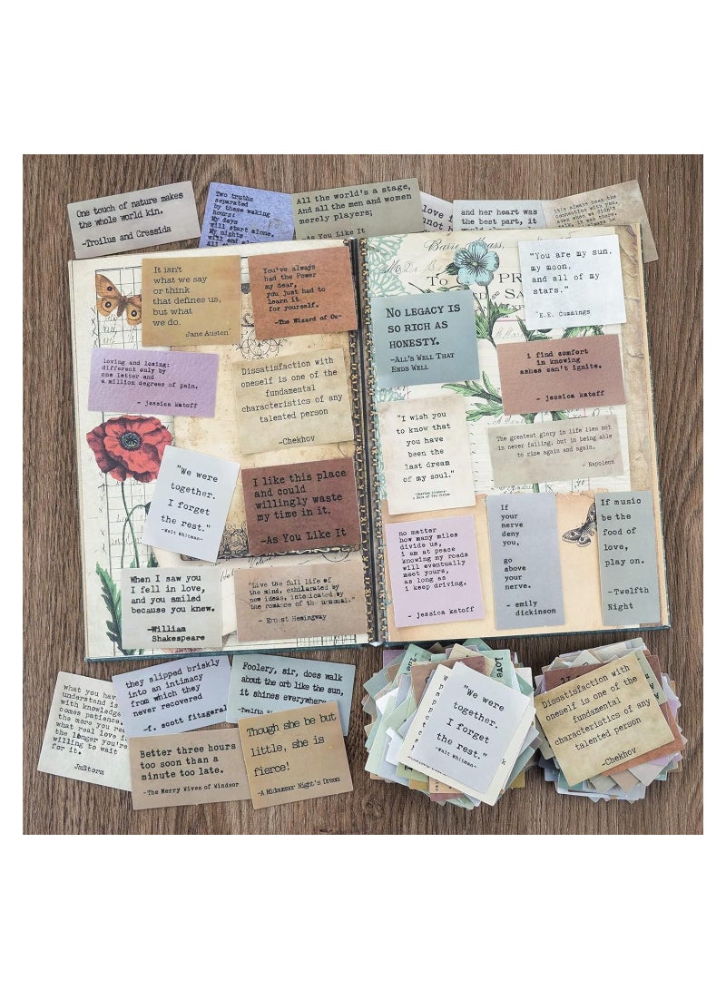 SYOSI 180 Pcs Motivational Quotes Stickers Inspirational Vintage Journaling Stickers Retro Typewriter Style Stickers Famous Words Phrases Aesthetic Scrapbook Supplies for Planner Junk Journal Bullet - Image 3
