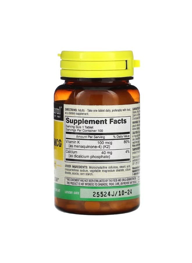 Mason Natural Vitamin K2 100 mcg 100 Tablets  - Image 2