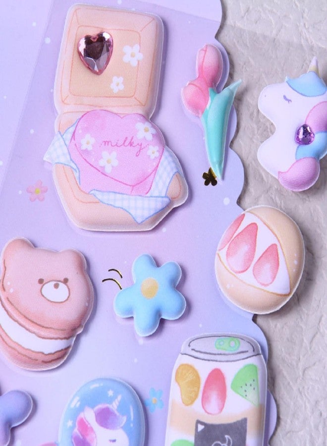 DEOXY Pack of 6 Sheet PVC 3D Puffy Dress Up 8 Pic Princess Sticker 3D Dress Up Stickers Laptop Book - Image 4