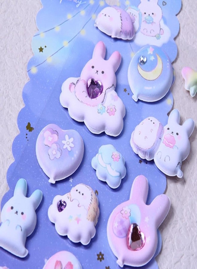 DEOXY Pack of 6 Sheet PVC 3D Puffy Dress Up 8 Pic Princess Sticker 3D Dress Up Stickers Laptop Book - Image 2