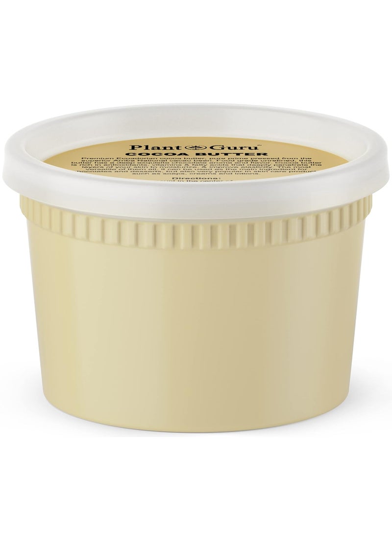 Plant Guru Raw Cocoa Butter 145 oz 100 Pure Natural Unrefined FOOD GRADE Arriba Nacional Cacao Bean Great For Chocolate Making Soap Lip Balm and Moisturizer For DIY Body Butters 