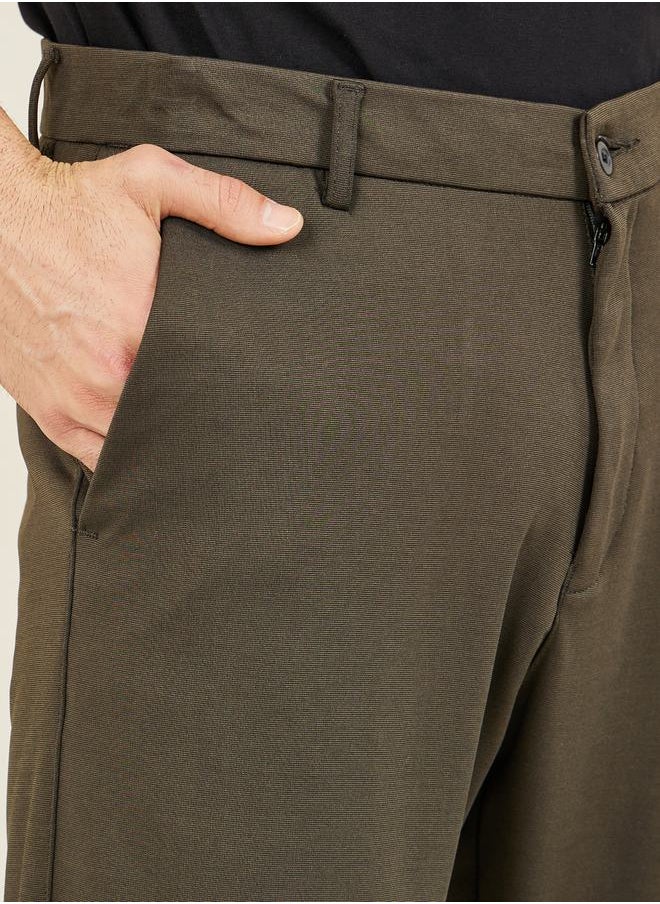 Styli - Solid Slim Fit Knitted Trouser - Image 1