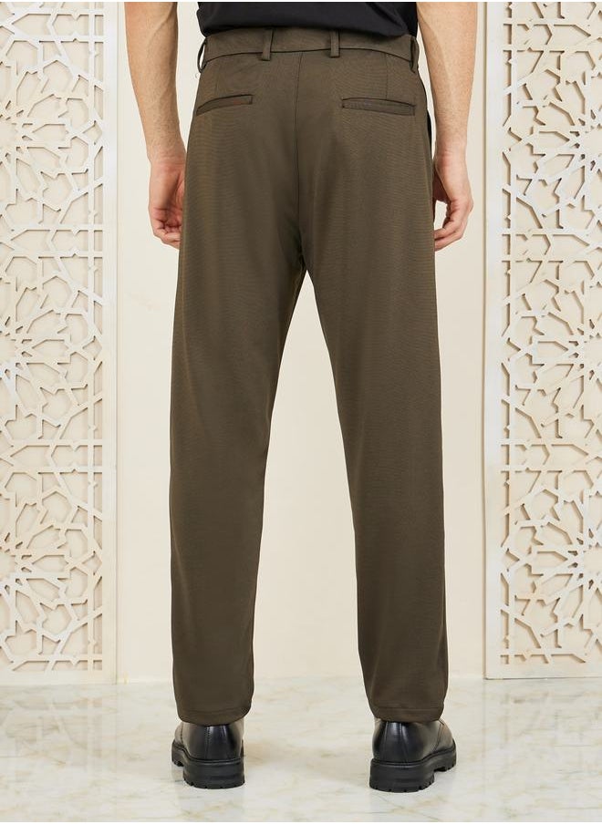 Styli - Solid Slim Fit Knitted Trouser - Image 1