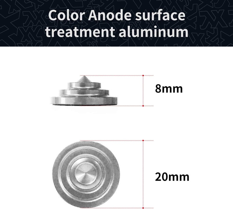 XCMAN 4 Layer-Cone Studs Dia 7.87 Inch Aluminum Snowboard Stomp Pad - 9pcs - Image 3