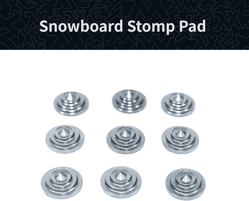 XCMAN 4 Layer-Cone Studs Dia 7.87 Inch Aluminum Snowboard Stomp Pad - 9pcs - Image 2