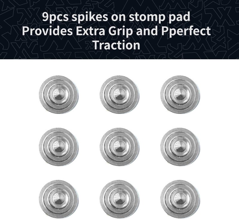 XCMAN 4 Layer-Cone Studs Dia 7.87 Inch Aluminum Snowboard Stomp Pad - 9pcs - Image 4