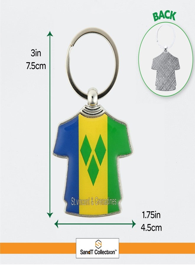 SandT Collection Caribbean Keychain Souvenir (St. Vincent & the Grenadines T-shirt) - Image 5